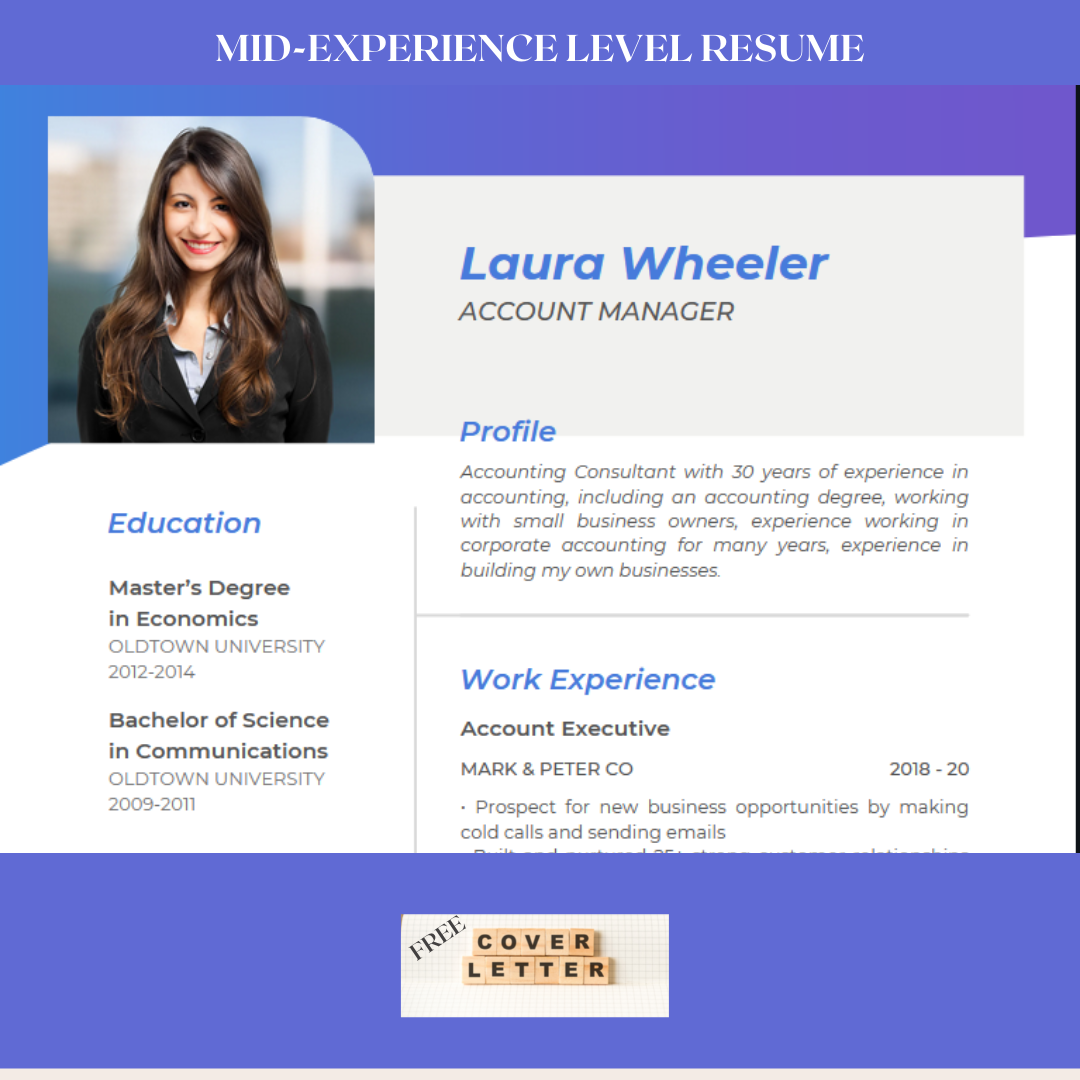 Mid-Experience Level Resume | Key2Career